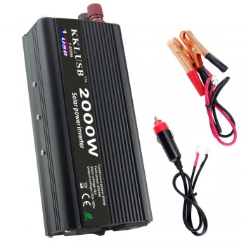 2000 W Car Inverter DC 12 V To AC 110 V Charger Converter Sturdy and Durable Vehicle Power Over-voltage protection Supply Switch