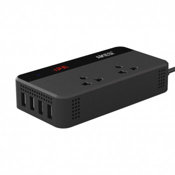 1pc Power Converter Car Inverter DC 12V To AC 110V 120W Converter With 2.4A 4-Ports USB Car Charger Adapter Digital Display