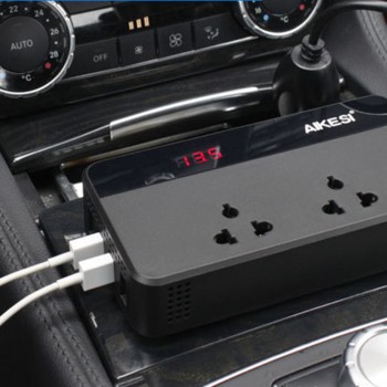 1pc Power Converter Car Inverter DC 12V To AC 110V 120W Converter With 2.4A 4-Ports USB Car Charger Adapter Digital Display