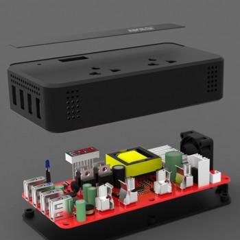 1pc Power Converter Car Inverter DC 12V To AC 110V 120W Converter With 2.4A 4-Ports USB Car Charger Adapter Digital Display