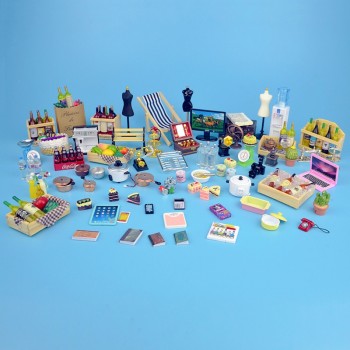 1:12 dollhouse miniature 27 types Mini Kitchen home bottles fruit Box food toy match for sylvanian families collectible Gift
