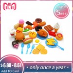 LeadingStar Plastic Fast Food Playset Mini Hamburg French Fries Hot Dog Ice Cream Cola Food Toy for Children Pretend Play Gift