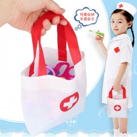 New childrens puzzle play house boy and girl doctor toy accessories simulation portable nurse medicine bag storage bag