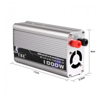 1000W Car Power Inverter DC 12V To AC 220V 1KW Modified Sine Wave Power Inverter With Cigarette Lighter For Cars