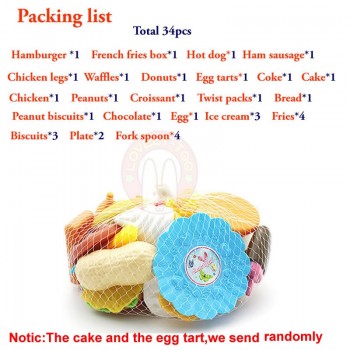 34pcs Childrens Kitchen Toys Cutting Fruit Vegetable Plastic Drink Food Kit Kat Pretend Play Early Education Toy For kids