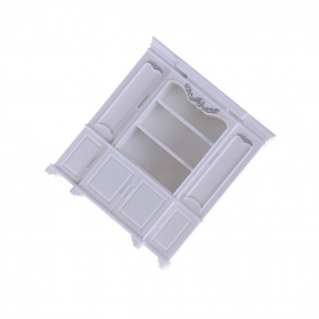 Newest 60*20*67mm 1/12 Dollhouse Miniature Furniture Multifunction Wood Cabinet Bookcase White
