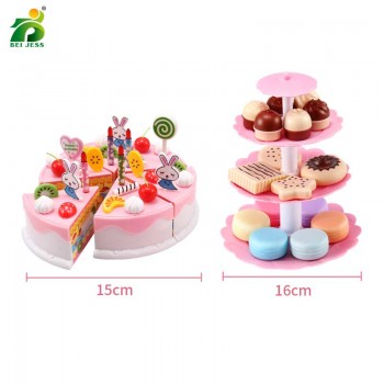 110 Pcs Girls Birthday Cake Set DIY Pretend Play Miniature cookies Food Utensils Cutting Kitchen Toy For Kids Christmas Gifts