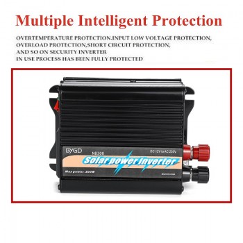 300W Max Solar Power Inverter 12 V to AC 220 Volt Digital Display Modified Sine Wave Car Charge Converter Transformer