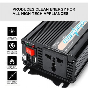 300W Max Solar Power Inverter 12 V to AC 220 Volt Digital Display Modified Sine Wave Car Charge Converter Transformer