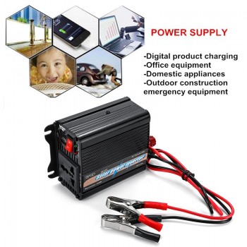 300W Max Solar Power Inverter 12 V to AC 220 Volt Digital Display Modified Sine Wave Car Charge Converter Transformer