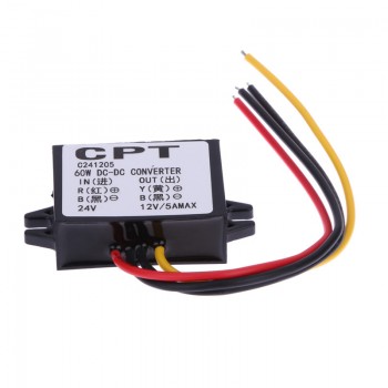 VODOOL DC to DC Car Power Converter Adapter 24V To 12V 5A 60W Car Power Step-Down Buck Module Free Shipping