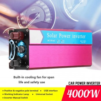 Voltage Transformer P eak 2000W Car Solar Power Inverter DC 12/24V to AC 220/ 110V Sine Wave USB Converter Sturdy and Durable