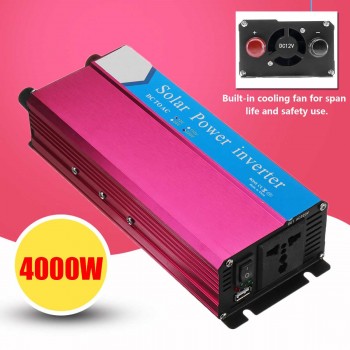 Voltage Transformer P eak 2000W Car Solar Power Inverter DC 12/24V to AC 220/ 110V Sine Wave USB Converter Sturdy and Durable