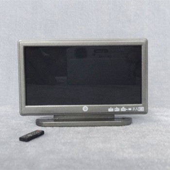1:12 Dollhouse Miniature TV and Remote Cute mini Grey Flat-Panel LCD Television Living Room Furniture Accessory LTT9843