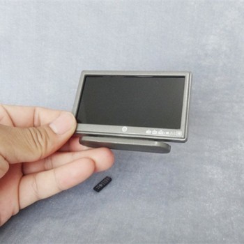 1:12 Dollhouse Miniature TV and Remote Cute mini Grey Flat-Panel LCD Television Living Room Furniture Accessory LTT9843