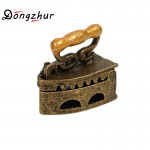 Dongzhur   Mini  Dollhouse Miniature 1:12 Toy Vintage Metal Black Iron Clothes Tool Urniture Toys Accessories