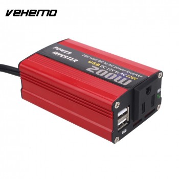 Vehemo Power Inverter Car Inverter Converter 200W/400W Aluminium Alloy Portable Adapter Home Power Supply Inverter Power Output