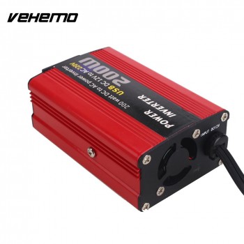 Vehemo Power Inverter Car Inverter Converter 200W/400W Aluminium Alloy Portable Adapter Home Power Supply Inverter Power Output
