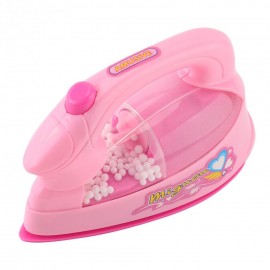 Plastic Mini Electric Iron Toy Kids Baby Girl Pretend Play Home Appliances Toy Light-up Simulation Toy Colors Random delivery