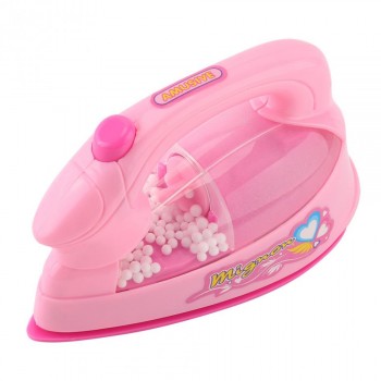 Plastic Mini Electric Iron Toy Kids Baby Girl Pretend Play Home Appliances Toy Light-up Simulation Toy Colors Random delivery