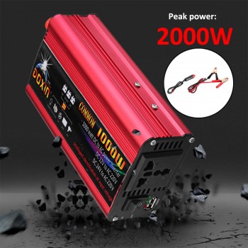 DOXIN High 2000w  220V 12V Universal Car Power Inverter Charger Converter Adapter/Home Inverters Power USB Plug Port Sine Wave