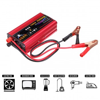 DOXIN High 2000w  220V 12V Universal Car Power Inverter Charger Converter Adapter/Home Inverters Power USB Plug Port Sine Wave