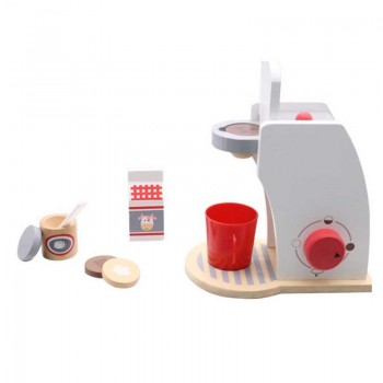 Baby Wood Pretend Play Sets Toys Simulated Coffee Machine With Milk Coffee Beans Sugar Brewing Coffee Restaurant Kitchen Toys