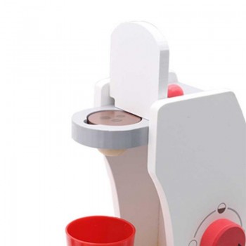 Baby Wood Pretend Play Sets Toys Simulated Coffee Machine With Milk Coffee Beans Sugar Brewing Coffee Restaurant Kitchen Toys