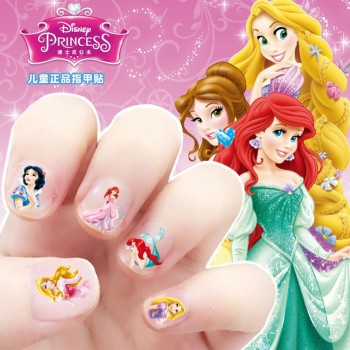 Disney kids makeup children cartoon princess nail sticker Princess girl nail sticker girl toys makeup for childrens small gift