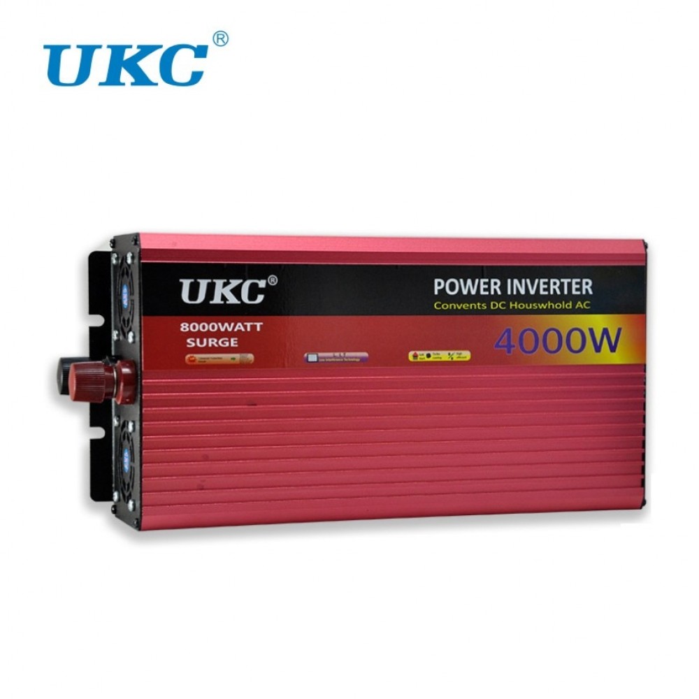 UKC 2000W 3000W 4000W Car Power Inverter Voltage Converter With Cigarette lighter DC 12V AC 220V Transformer USB Charger Adapter