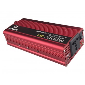 Dual USB 2000W Watt DC 24V to AC 220V Portable Car Power Inverter Charger Converter Adapter DC 24 to AC 220 Modified Sine Wave