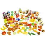120pcs/Set Simulation Food Fruit Vegetable Seasoning Pretend Play Toys Educational Kid Kitchen Fun Dollhouse Miniature Toy DM012