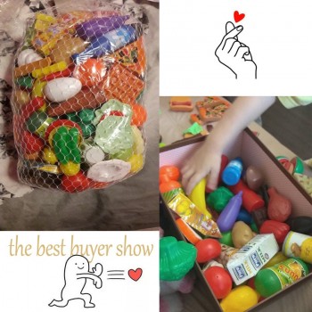 120pcs/Set Simulation Food Fruit Vegetable Seasoning Pretend Play Toys Educational Kid Kitchen Fun Dollhouse Miniature Toy DM012
