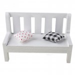 Mini Wooden Bench Dolls House Miniature Garden Dollhouse Furniture Accessory