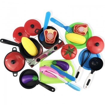 30Pcs DIY Cute Cutting Fruit Vegetable Pretend Play Toy Set Kitchen Food Cook Cosplay Girls Children Kid Educational Toy Gift