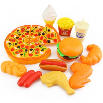 30Pcs DIY Cute Cutting Fruit Vegetable Pretend Play Toy Set Kitchen Food Cook Cosplay Girls Children Kid Educational Toy Gift