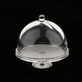 Dollhouse Miniature 1/12 Scale Clear Dessert Snack Can with Half Round/Half Round Lid Pretend Play Classic Kitchen Toys for Kids