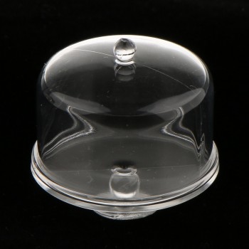 Dollhouse Miniature 1/12 Scale Clear Dessert Snack Can with Half Round/Half Round Lid Pretend Play Classic Kitchen Toys for Kids