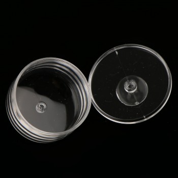 Dollhouse Miniature 1/12 Scale Clear Dessert Snack Can with Half Round/Half Round Lid Pretend Play Classic Kitchen Toys for Kids
