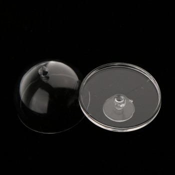 Dollhouse Miniature 1/12 Scale Clear Dessert Snack Can with Half Round/Half Round Lid Pretend Play Classic Kitchen Toys for Kids