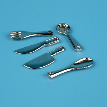 1:12 dollhouse miniature 27 types home kitchen tools food knife fork spoon toys cups bowl pot Pan match for sylvanian families