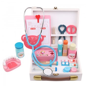 Kids Toys Doctor Set Baby Suitcases Medical Kit Cosplay Dentist Nurse Simulation Medicine Box with Doll Costume Stethoscope Gift