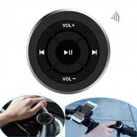Wireless Bluetooth Remote Control Car Steering Wheel Motorcycle Bike Handlebar Media Button for iPhone for Samsung Android Phone
