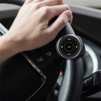 Wireless Bluetooth Remote Control Car Steering Wheel Motorcycle Bike Handlebar Media Button for iPhone for Samsung Android Phone