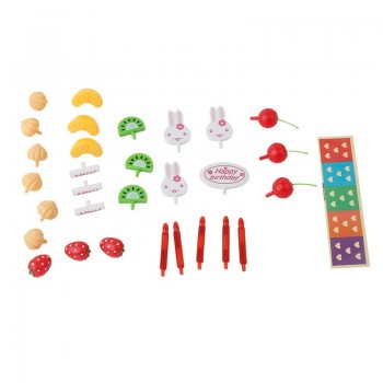 38-75pcs Kitchen Toys Pretend Play Cutting Birthday Cake Food Eat Toys Early Educational Baby Play Games Gifts SA978293