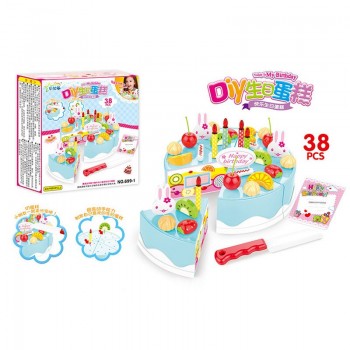 38-75pcs Kitchen Toys Pretend Play Cutting Birthday Cake Food Eat Toys Early Educational Baby Play Games Gifts SA978293