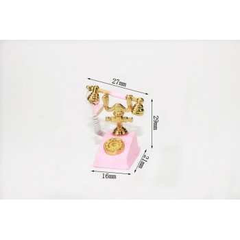 1:12 Scale BJD mini Home wired telephone Dollhouse Miniature Toy Doll Food Kitchen living room Accessories