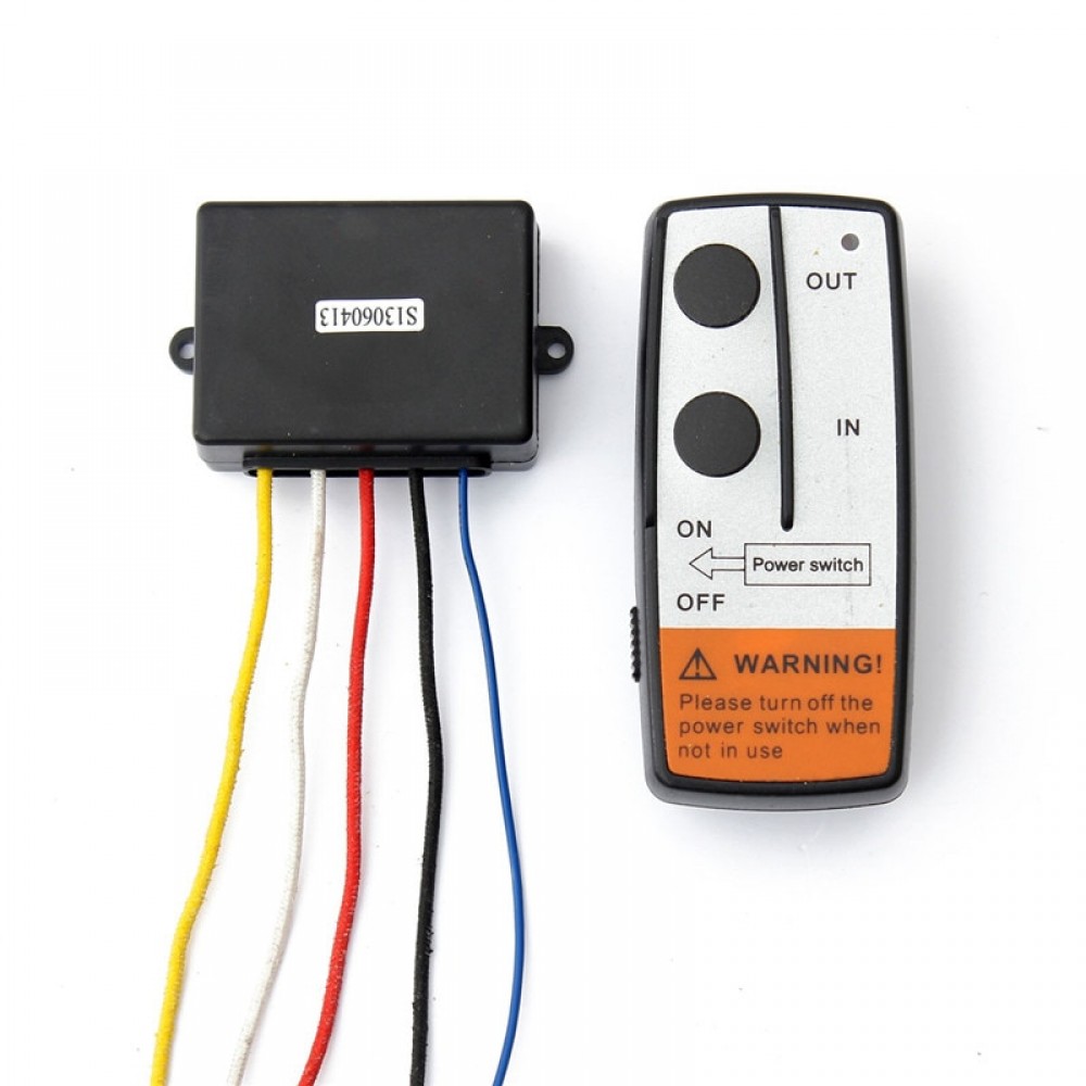 12V Universal Car Wireless Winch Electric Remote Control With Manual Transmitter Set Truck ATV SUV Truck Vehicle Trailer Kit