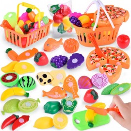 Children Pretend Role Play House Toy Cutting Fruit Plastic Vegetables Food Kitchen Baby Classic Kids Educational Toys 20