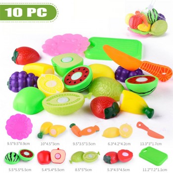 Children Pretend Role Play House Toy Cutting Fruit Plastic Vegetables Food Kitchen Baby Classic Kids Educational Toys 20